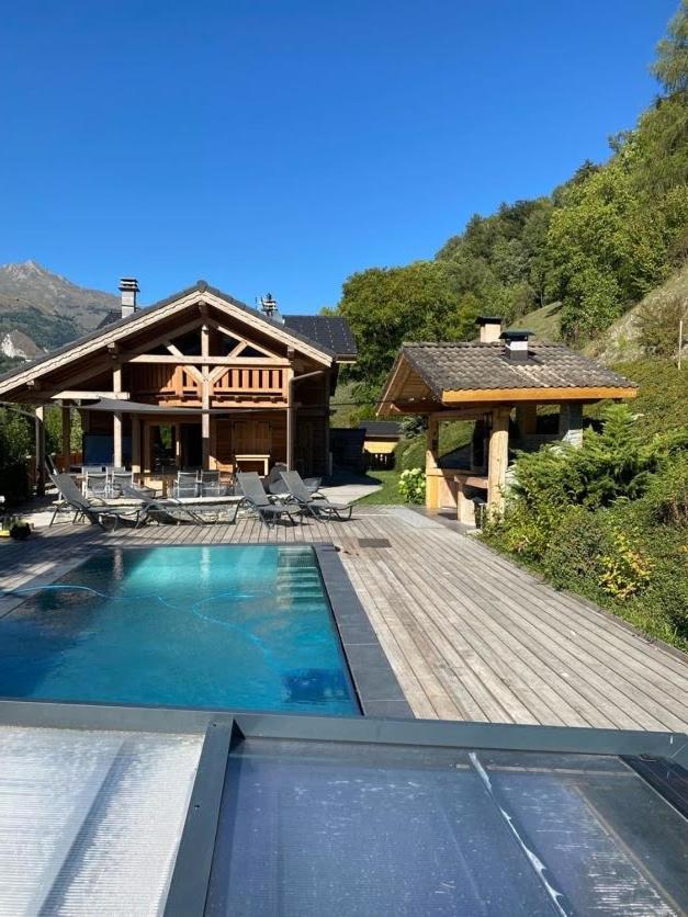 Chalet Savoyard D'Exception Avec Piscine Chauffee Villa Bourg-Saint-Maurice Exteriör bild